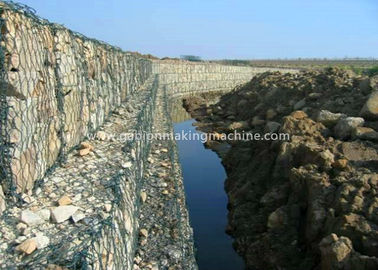 kopen De pvc Met een laag bedekte Gabion-Steenmuur/Gabion-Muursterkte van de Bouwdraad 100x120mm Maaswijdte online vervaardiging