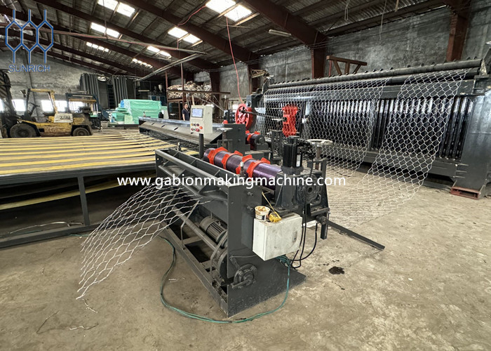 High Capacity Double Twisted Wire Mesh Gabion Box Machine With PLC Control