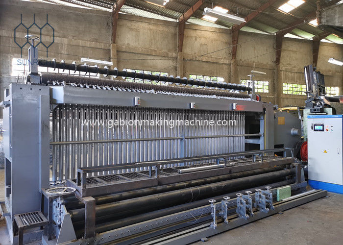Servo Motor PLC Control Gabion Box Making Machine For Galvanised Steel Wire / PVC Coated Wire