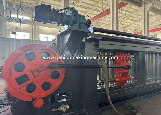 Gegalvaniseerde draad zeshoekig gaas PVC-gecoat Gabion Machine 22-30kw Motorvermogen