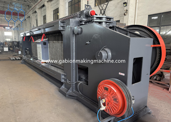 Professionele automatische gegalvaniseerde staaldraad gabion mand weefmachine