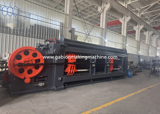 380V/50HZ Kracht gegalvaniseerde staaldraad Gabion Box Machine 15-20m/min Productiesnelheid