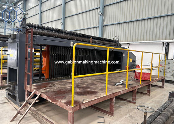 Mesh Size 80x100mm Gabion Machine Combining Servo Motor PLC Touch Screen Control System voor een consistente draadmaasproductie